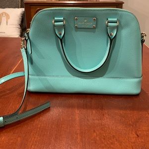 Kate Spade Purse, Tiffany Blue, Handles and Shoulder Strap